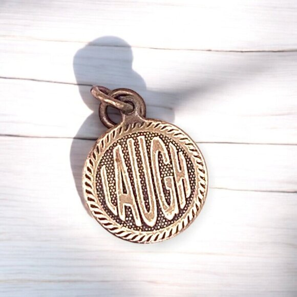 Alex & Ani "Laugh" Charm Pendant Gold Tone 2012 - Picture 1 of 2